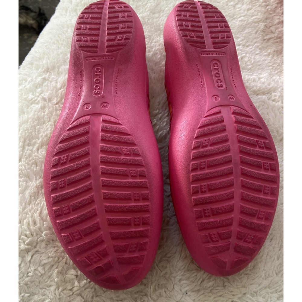 CROCS Shallow Toe Sling Back Shoe Womens Size 8 Pink Very Clean. - Picture 4 of 7